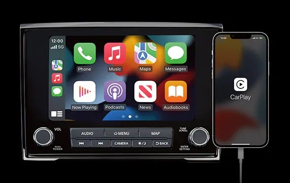 Stay connected with a standard 8" touch-screen display 2023 Nissan Titan | Jim Click Nissan in Tucson AZ