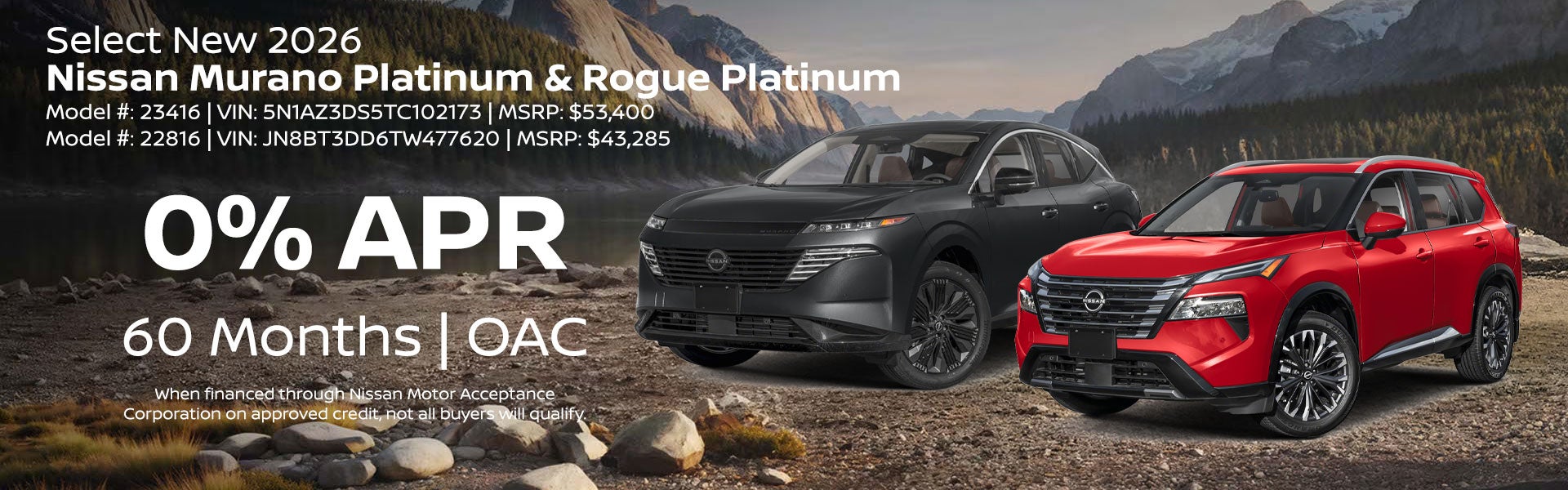 Murano Platinum and Rogue Platinum